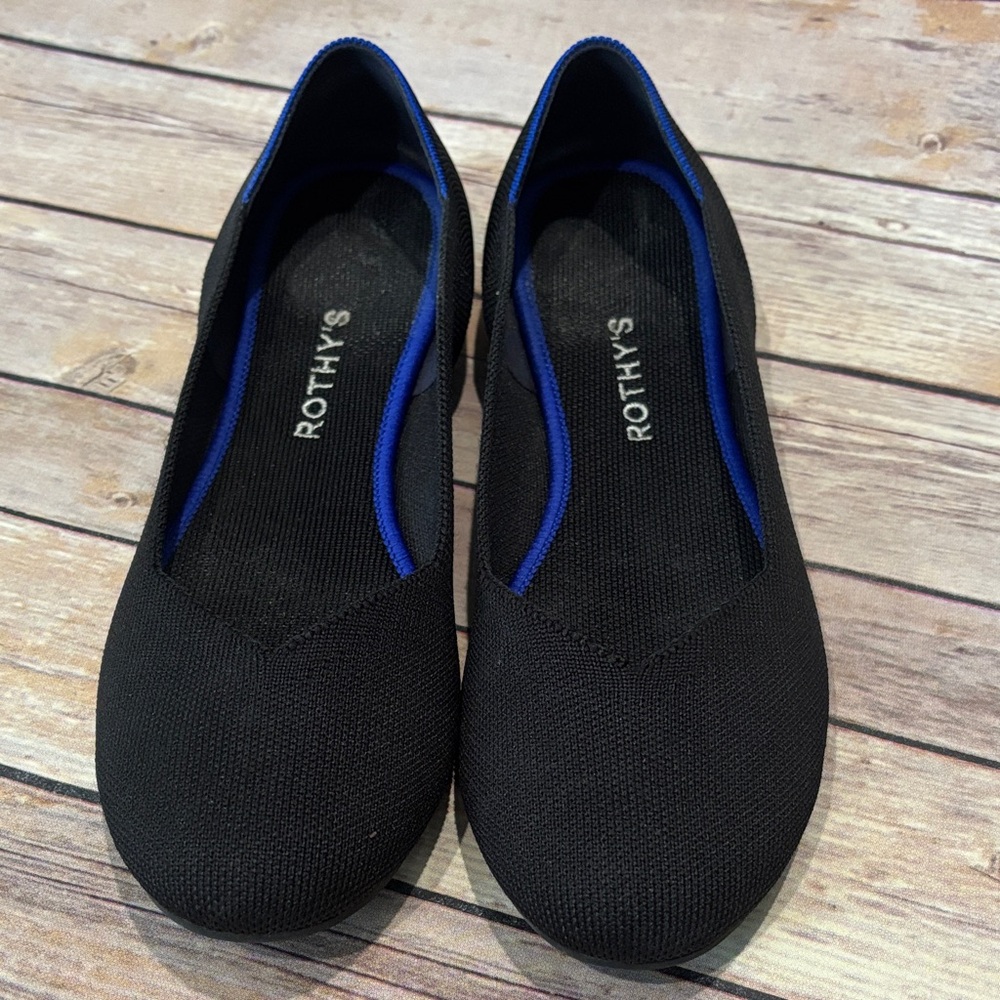 Rothy's The Flat in black size 10